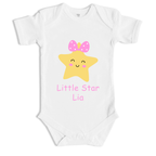 Little Star Baby Body mit Wunschname – Bio Baumwolle
