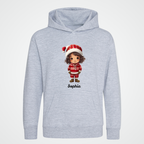 Sophia Christmas Girl – Personalisierbarer Kinder Hoodie (Bio & Warm)