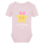 Little Star Baby Body mit Wunschname – Bio Baumwolle