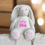 Zippie Bunny mit Wunschname – Personalisiertes Baby Geschenk