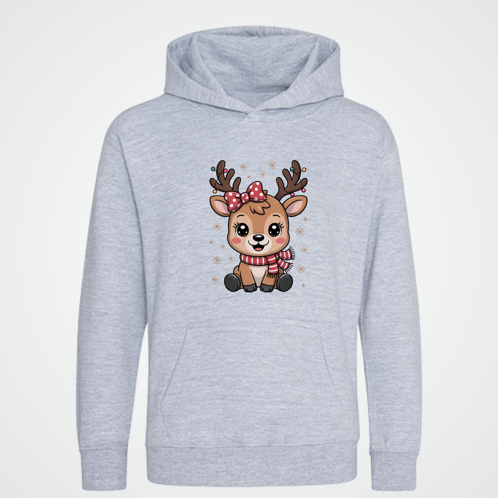 Cute Reindeer – Kinder Sweathoodie für Weihnachten mit Rentier-Print