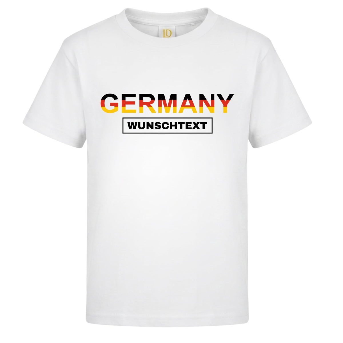 Personalisiertes Kinder Deutschland Fußball T-Shirt mit Name & Nummer – Fan Shirt Jungen MädchenFanTrikot – Folienveredelung