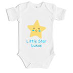 Little Star Baby Body mit Wunschname – Bio Baumwolle