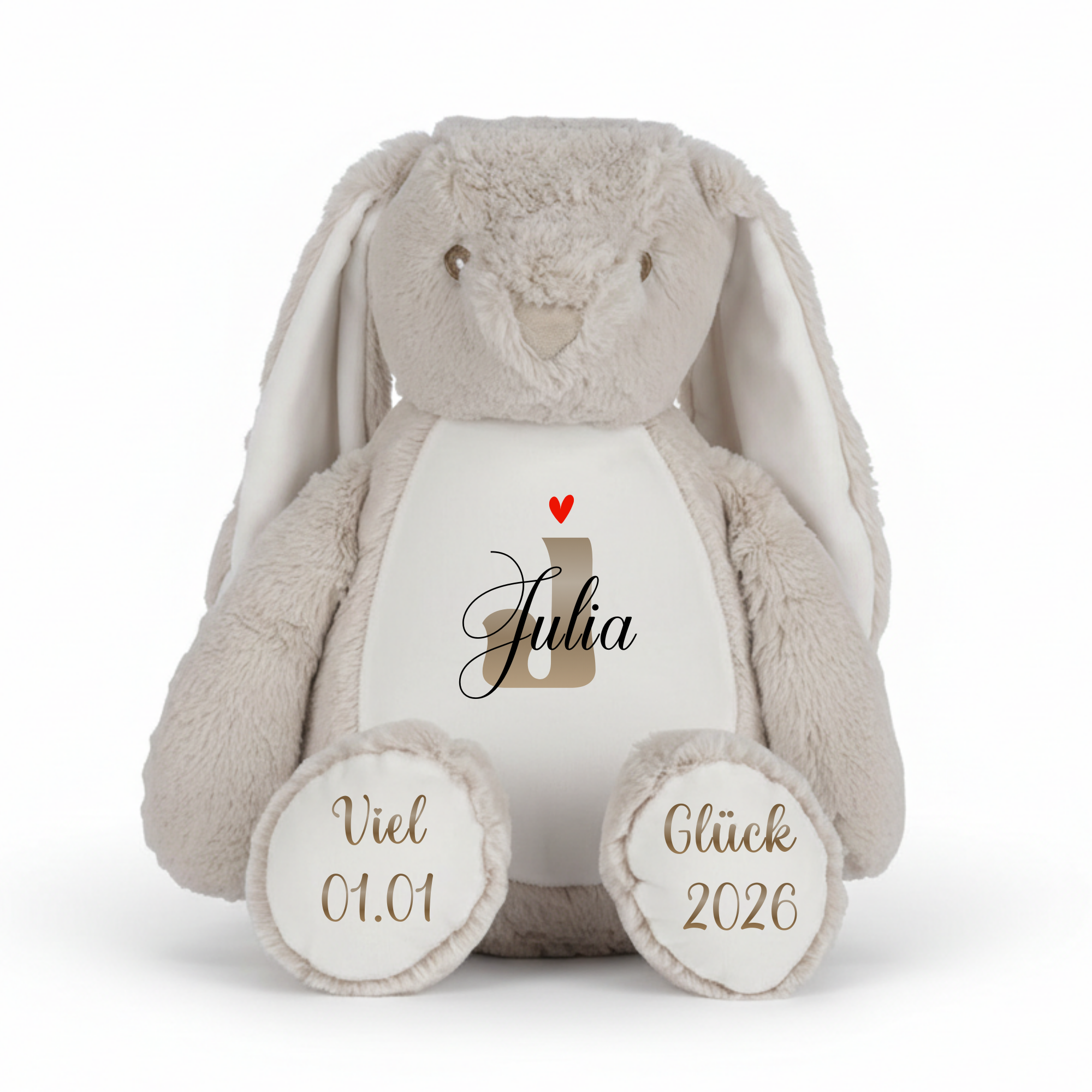 Zippie Bunny mit Wunschname – Personalisiertes Baby Geschenk