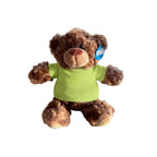 Personalisiertes Kuscheltier Teddybär mit bedrucktem Mini-T-Shirt – Eigenes Foto (nur weißes Shirt) oder Wunschtext – TÜV & EN 71 geprüft, Geschenk Geburt & Taufe (Weiß, S (ca. 18/26 cm))