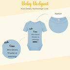 Baby Body – Schwangerschaftsverkündung Strampler – Mama, Papa, Oma & Opa- sprüchen – Kurzarm bio Baumwolle Unisex - Geschenk zur Geburt & Baby Ankündigung neugeborene Geschenk (50-56)