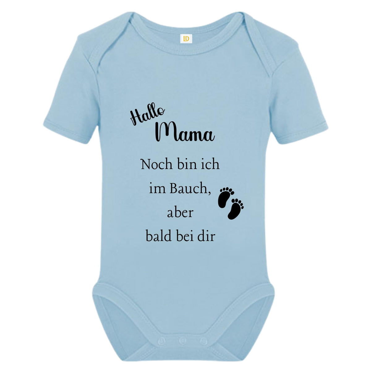 Baby Body – Schwangerschaftsverkündung Strampler – Mama, Papa, Oma & Opa- sprüchen – Kurzarm bio Baumwolle Unisex - Geschenk zur Geburt & Baby Ankündigung neugeborene Geschenk (50-56)
