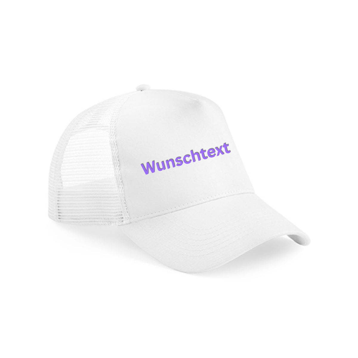 Personalisierte Kinder Trucker Cap mit Wunschname – 5-Panel Baumwoll-Mütze mit Netz & Retro Snapback (ca. 52–56 cm)