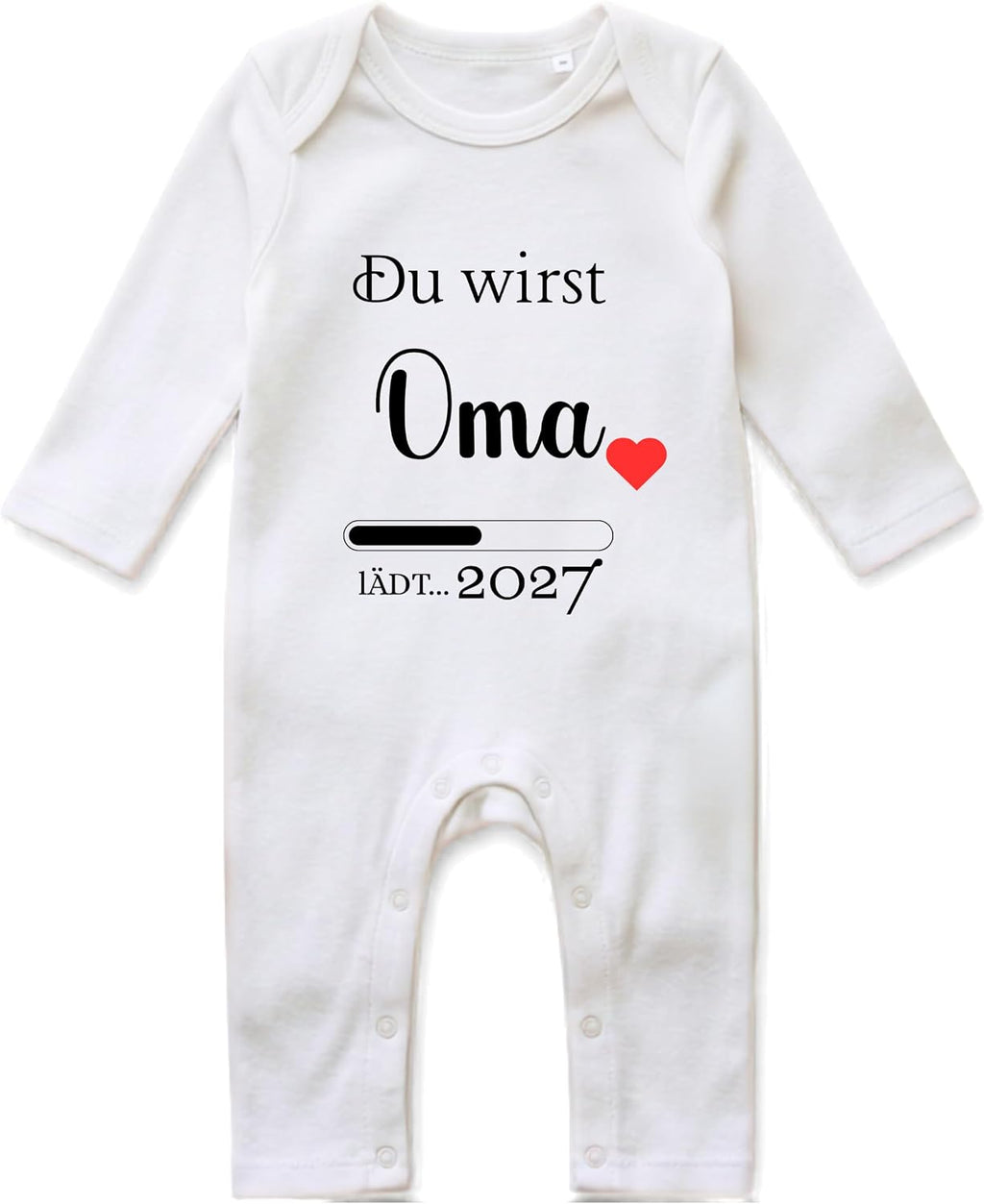 Baby Strampler Body Du wirst Oma & Mein erster Winter | Schwangerschaft verkünden Geschenk Großeltern | Bio-Baumwolle (Kurzarm, Langarm, Strampler)