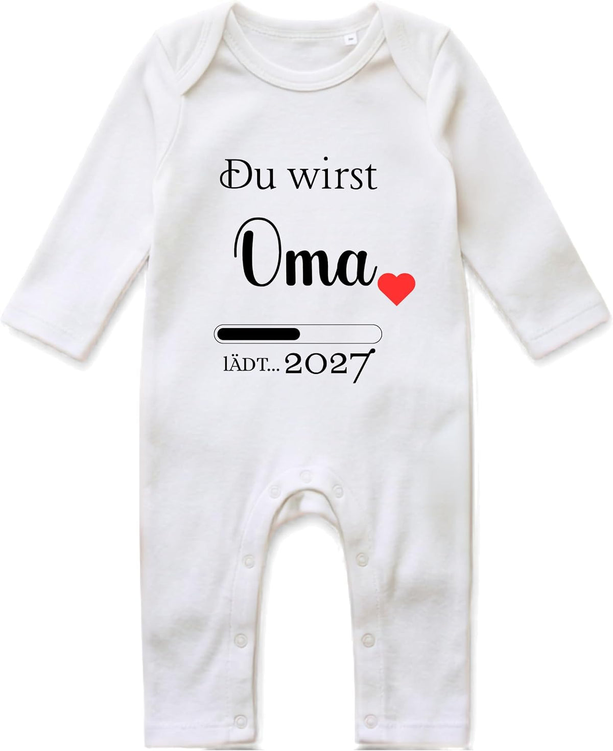 Baby Strampler Body Du wirst Oma & Mein erster Winter | Schwangerschaft verkünden Geschenk Großeltern | Bio-Baumwolle (Kurzarm, Langarm, Strampler)
