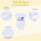 Personalisierter Baby Body mit Namen – Bio-Baumwolle Kurzarm Strampler für Jungen & Mädchen, Geschenk zur Geburt & Taufe, Unisex, kurzarm & langarm Weihnacht