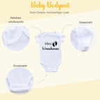 Personalisierter Baby Body mit Namen – Bio-Baumwolle Kurzarm Strampler für Jungen & Mädchen, Geschenk zur Geburt & Taufe, Unisex, kurzarm & langarm Weihnacht