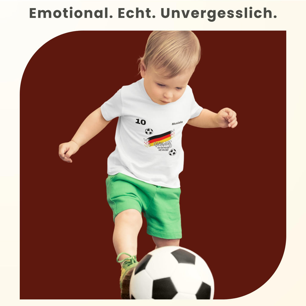 Personalisiertes Kinder Deutschland Fußball T-Shirt mit Name & Nummer – Fan Shirt Jungen MädchenFanTrikot – Folienveredelung
