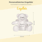 Personalisiertes Kuscheltier Teddybär mit Wunschtext – Rosa – Geschenk zur Geburt, Babyparty & Taufe – EN71 Geprüftes Plüschtier ab 0 Monaten