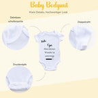 Baby Body – Schwangerschaftsverkündung Strampler – Mama, Papa, Oma & Opa- sprüchen – Kurzarm bio Baumwolle Unisex - Geschenk zur Geburt & Baby Ankündigung neugeborene Geschenk (50-56)