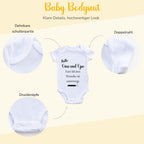 Baby Body – Schwangerschaftsverkündung Strampler – Mama, Papa, Oma & Opa- sprüchen – Kurzarm bio Baumwolle Unisex - Geschenk zur Geburt & Baby Ankündigung neugeborene Geschenk (50-56)