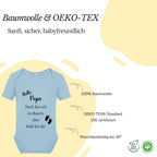 Baby Body – Schwangerschaftsverkündung Strampler – Mama, Papa, Oma & Opa- sprüchen – Kurzarm bio Baumwolle Unisex - Geschenk zur Geburt & Baby Ankündigung neugeborene Geschenk (50-56)