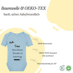 Baby Body – Schwangerschaftsverkündung Strampler – Mama, Papa, Oma & Opa- sprüchen – Kurzarm bio Baumwolle Unisex - Geschenk zur Geburt & Baby Ankündigung neugeborene Geschenk (50-56)