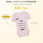 Baby Body – Schwangerschaftsverkündung Strampler – Mama, Papa, Oma & Opa- sprüchen – Kurzarm bio Baumwolle Unisex - Geschenk zur Geburt & Baby Ankündigung neugeborene Geschenk (50-56)