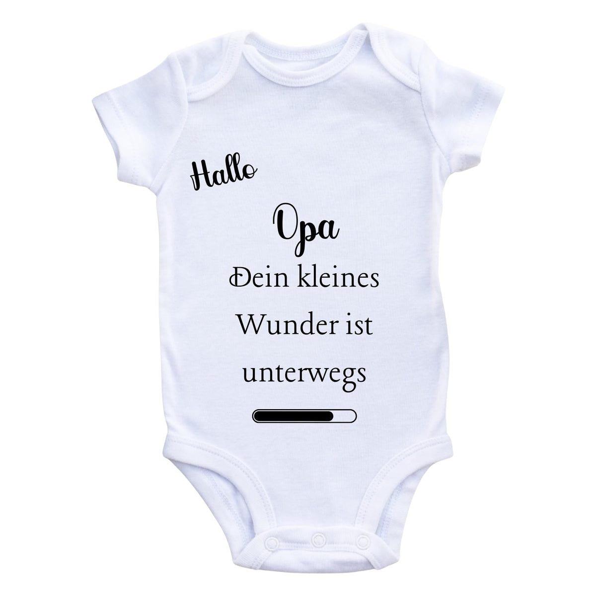 Baby Body – Schwangerschaftsverkündung Strampler – Mama, Papa, Oma & Opa- sprüchen – Kurzarm bio Baumwolle Unisex - Geschenk zur Geburt & Baby Ankündigung neugeborene Geschenk (50-56)