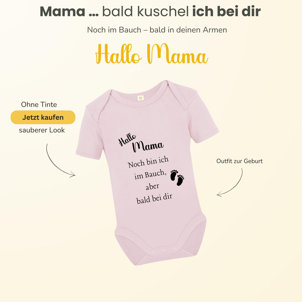 Baby Body – Schwangerschaftsverkündung Strampler – Mama, Papa, Oma & Opa- sprüchen – Kurzarm bio Baumwolle Unisex - Geschenk zur Geburt & Baby Ankündigung neugeborene Geschenk (50-56)