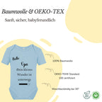 Baby Body – Schwangerschaftsverkündung Strampler – Mama, Papa, Oma & Opa- sprüchen – Kurzarm bio Baumwolle Unisex - Geschenk zur Geburt & Baby Ankündigung neugeborene Geschenk (50-56)