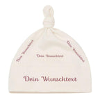 Baby mütze mit Namen Personalisiert babymütze – Knotenmütze für Neugeborene (0–9 Monate / 19 cm) aus Bio-Baumwolle| Geschenk zur Geburt | Für Mädchen & Jungen