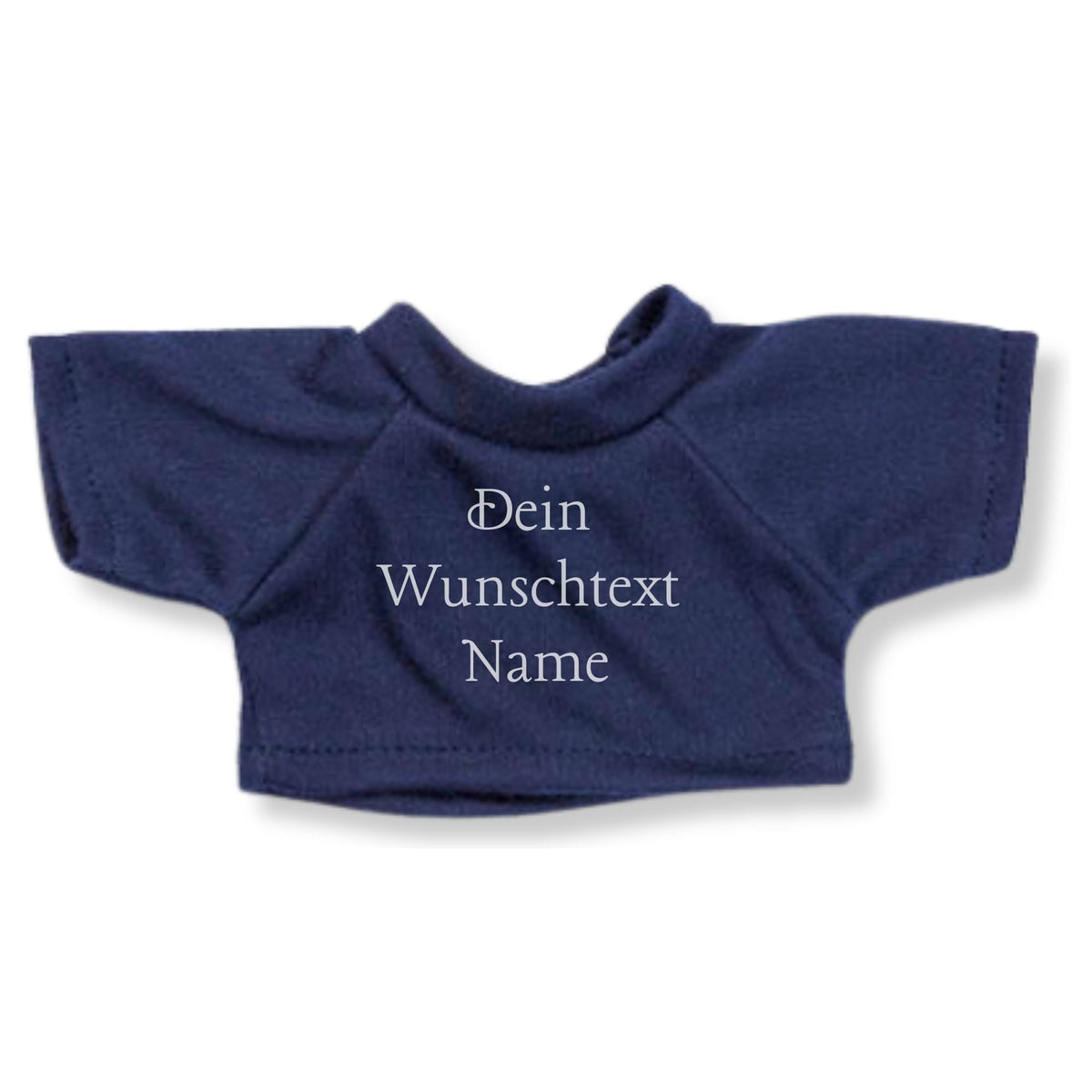 Personalisiertes Kuscheltier Teddybär mit bedrucktem Mini-T-Shirt – Eigenes Foto (nur weißes Shirt) oder Wunschtext – TÜV & EN 71 geprüft, Geschenk Geburt & Taufe (Weiß, S (ca. 18/26 cm))