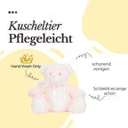 Personalisiertes Kuscheltier Teddybär mit Wunschtext – Rosa – Geschenk zur Geburt, Babyparty & Taufe – EN71 Geprüftes Plüschtier ab 0 Monaten