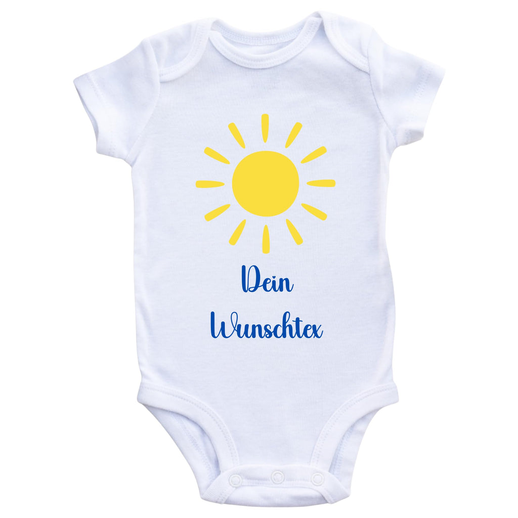 Personalisierter Baby Body mit Name Kurzarm – 100% Bio-Baumwolle OEKO-TEX – Boho Regenbogen Schwangerschaftsverkündung & Geschenk zur Geburt – Veredelt in Deutschland