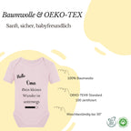 Baby Body – Schwangerschaftsverkündung Strampler – Mama, Papa, Oma & Opa- sprüchen – Kurzarm bio Baumwolle Unisex - Geschenk zur Geburt & Baby Ankündigung neugeborene Geschenk (50-56)