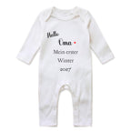 Baby Strampler Body Du wirst Oma & Mein erster Winter | Schwangerschaft verkünden Geschenk Großeltern | Bio-Baumwolle (Kurzarm, Langarm, Strampler)