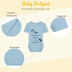 Baby Body – Schwangerschaftsverkündung Strampler – Mama, Papa, Oma & Opa- sprüchen – Kurzarm bio Baumwolle Unisex - Geschenk zur Geburt & Baby Ankündigung neugeborene Geschenk (50-56)