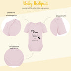 Baby Body – Schwangerschaftsverkündung Strampler – Mama, Papa, Oma & Opa- sprüchen – Kurzarm bio Baumwolle Unisex - Geschenk zur Geburt & Baby Ankündigung neugeborene Geschenk (50-56)