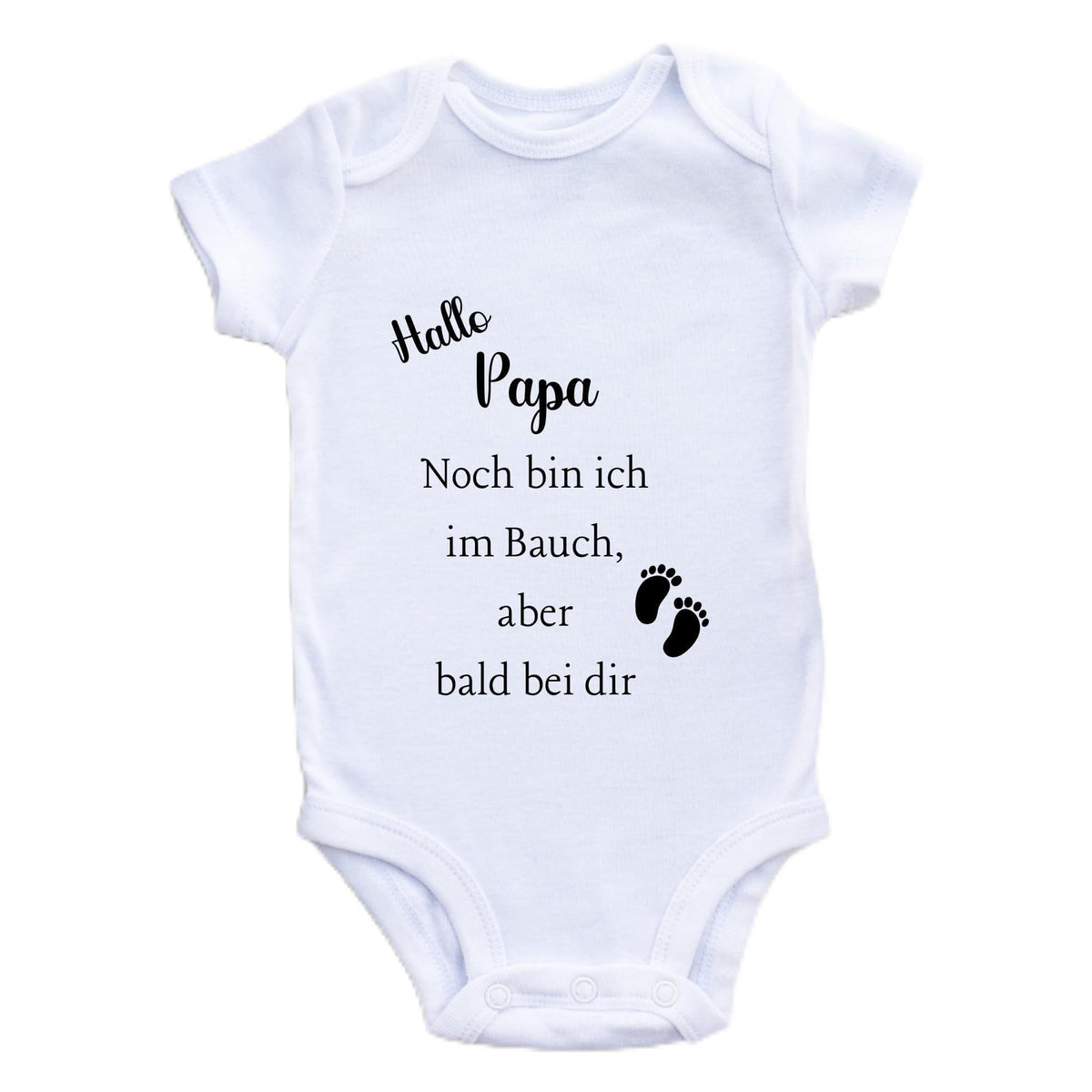 Baby Body – Schwangerschaftsverkündung Strampler – Mama, Papa, Oma & Opa- sprüchen – Kurzarm bio Baumwolle Unisex - Geschenk zur Geburt & Baby Ankündigung neugeborene Geschenk (50-56)