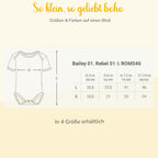 Personalisierter Baby Body mit Name Kurzarm – 100% Bio-Baumwolle OEKO-TEX – Boho Regenbogen Schwangerschaftsverkündung & Geschenk zur Geburt – Veredelt in Deutschland