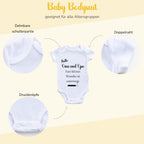 Baby Body – Schwangerschaftsverkündung Strampler – Mama, Papa, Oma & Opa- sprüchen – Kurzarm bio Baumwolle Unisex - Geschenk zur Geburt & Baby Ankündigung neugeborene Geschenk (50-56)