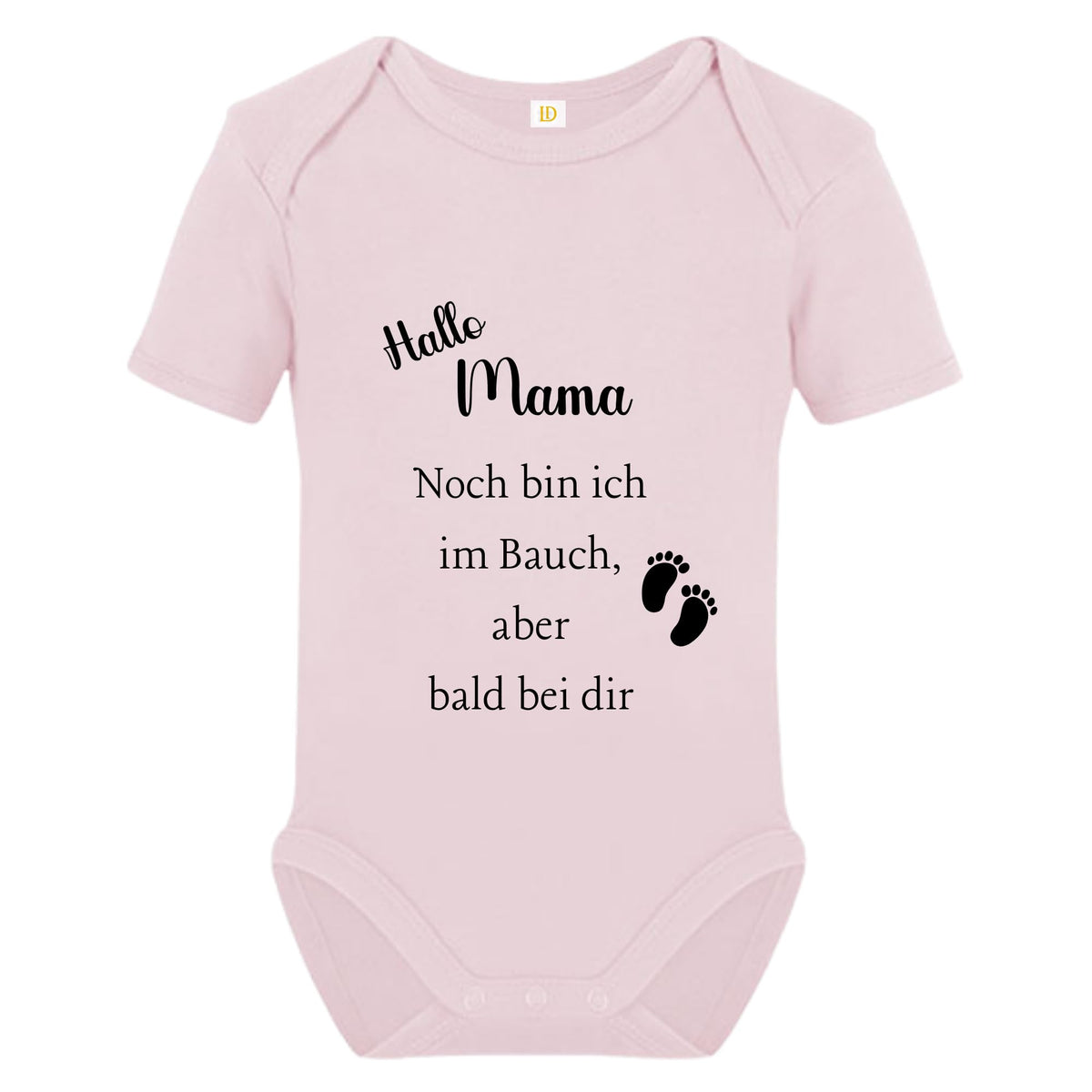 Baby Body – Schwangerschaftsverkündung Strampler – Mama, Papa, Oma & Opa- sprüchen – Kurzarm bio Baumwolle Unisex - Geschenk zur Geburt & Baby Ankündigung neugeborene Geschenk (50-56)