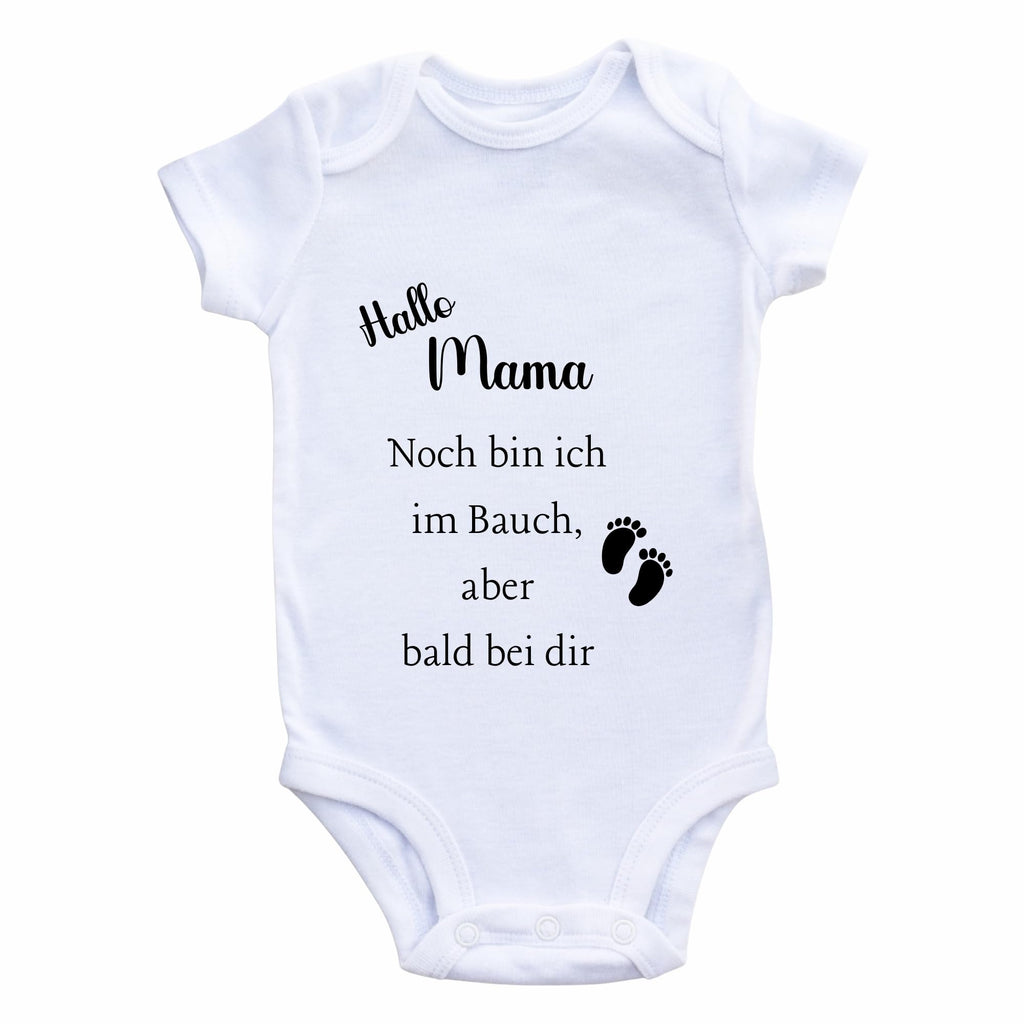 Baby Body – Schwangerschaftsverkündung Strampler – Mama, Papa, Oma & Opa- sprüchen – Kurzarm bio Baumwolle Unisex - Geschenk zur Geburt & Baby Ankündigung neugeborene Geschenk (50-56)
