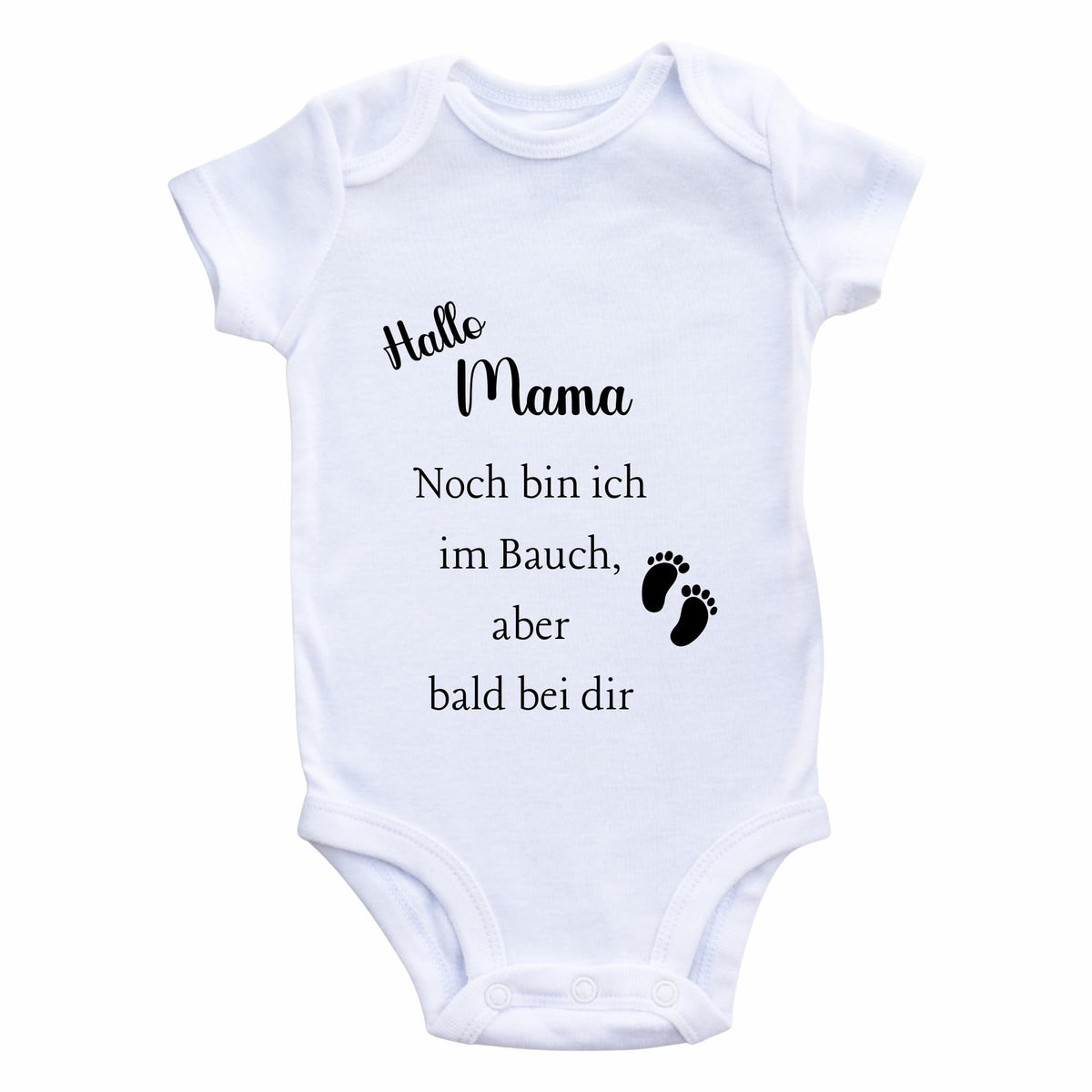 Baby Body – Schwangerschaftsverkündung Strampler – Mama, Papa, Oma & Opa- sprüchen – Kurzarm bio Baumwolle Unisex - Geschenk zur Geburt & Baby Ankündigung neugeborene Geschenk (50-56)