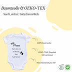 Baby Body – Schwangerschaftsverkündung Strampler – Mama, Papa, Oma & Opa- sprüchen – Kurzarm bio Baumwolle Unisex - Geschenk zur Geburt & Baby Ankündigung neugeborene Geschenk (50-56)