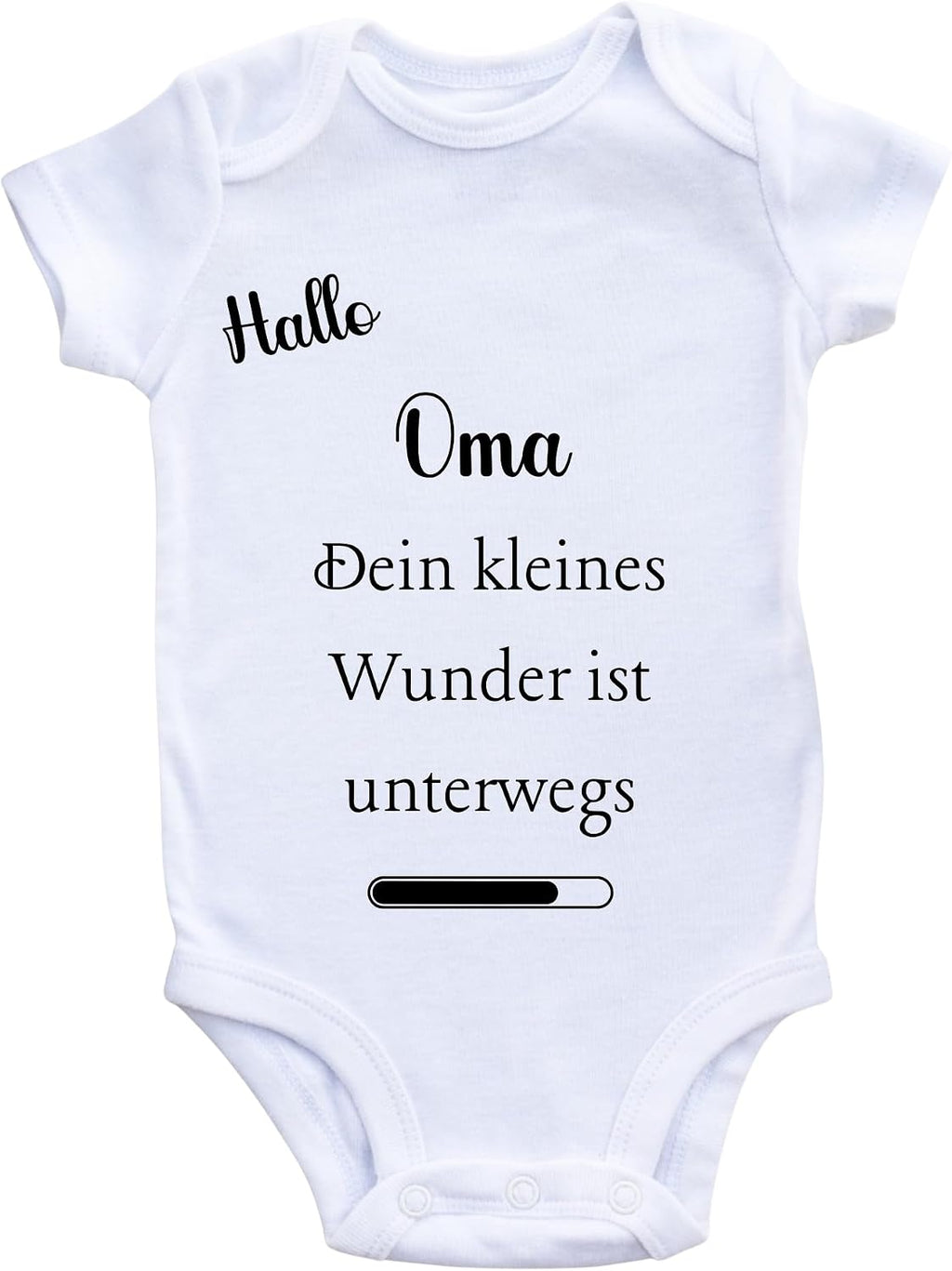 Baby Body – Schwangerschaftsverkündung Strampler – Mama, Papa, Oma & Opa- sprüchen – Kurzarm bio Baumwolle Unisex - Geschenk zur Geburt & Baby Ankündigung neugeborene Geschenk (50-56)