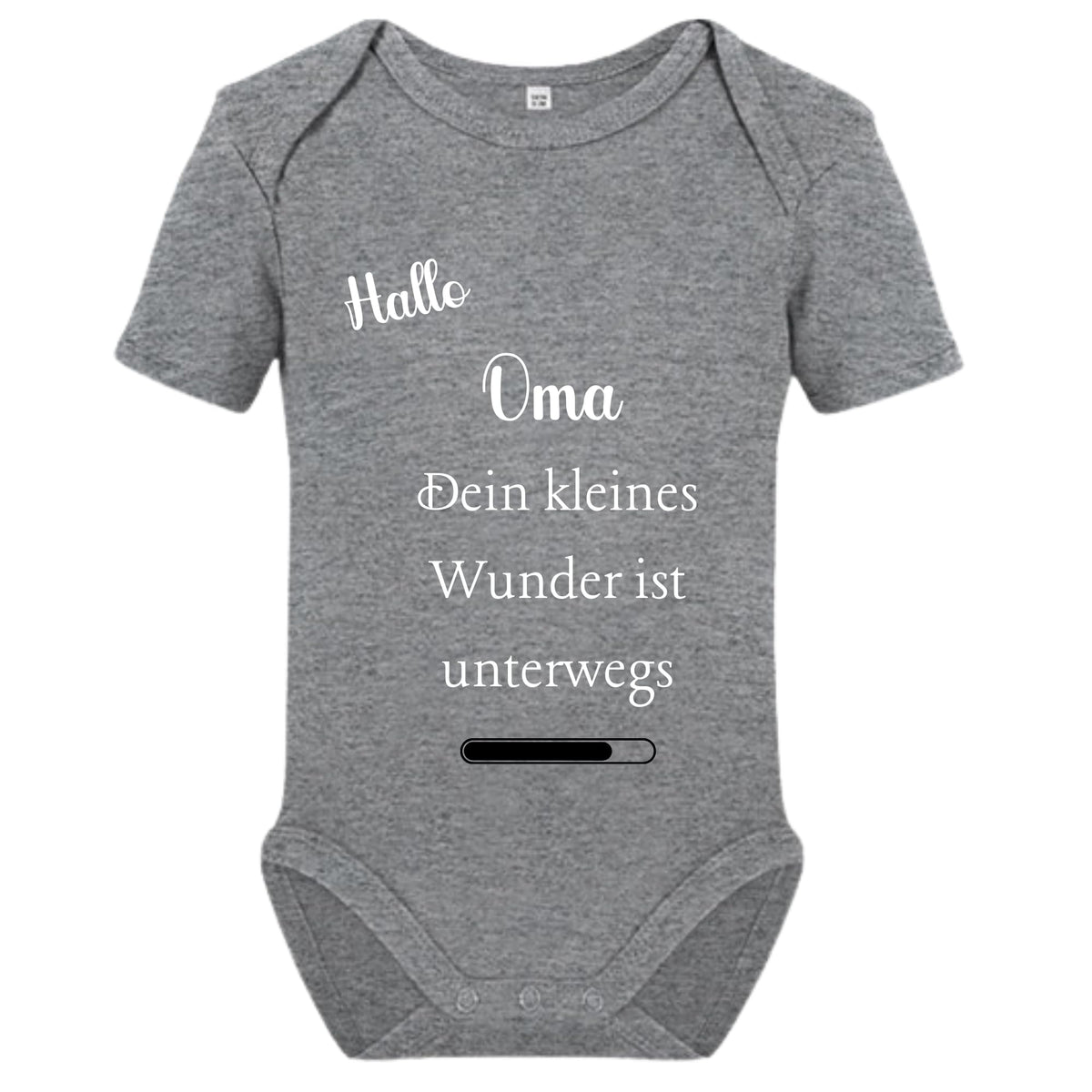 Baby Body – Schwangerschaftsverkündung Strampler – Mama, Papa, Oma & Opa- sprüchen – Kurzarm bio Baumwolle Unisex - Geschenk zur Geburt & Baby Ankündigung neugeborene Geschenk (50-56)
