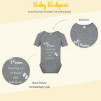 Baby Body – Schwangerschaftsverkündung Strampler – Mama, Papa, Oma & Opa- sprüchen – Kurzarm bio Baumwolle Unisex - Geschenk zur Geburt & Baby Ankündigung neugeborene Geschenk (50-56)