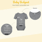 Baby Body – Schwangerschaftsverkündung Strampler – Mama, Papa, Oma & Opa- sprüchen – Kurzarm bio Baumwolle Unisex - Geschenk zur Geburt & Baby Ankündigung neugeborene Geschenk (50-56)