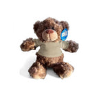 Personalisiertes Kuscheltier Teddybär mit bedrucktem Mini-T-Shirt – Eigenes Foto (nur weißes Shirt) oder Wunschtext – TÜV & EN 71 geprüft, Geschenk Geburt & Taufe (Weiß, S (ca. 18/26 cm))