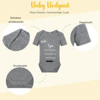 Baby Body – Schwangerschaftsverkündung Strampler – Mama, Papa, Oma & Opa- sprüchen – Kurzarm bio Baumwolle Unisex - Geschenk zur Geburt & Baby Ankündigung neugeborene Geschenk (50-56)