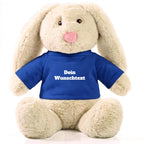 Personalisiertes Kuscheltier Hase Creme, French Navy
