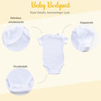 Personalisierter Baby Body mit Namen – Bio-Baumwolle Kurzarm Strampler für Jungen & Mädchen, Geschenk zur Geburt & Taufe, Unisex, kurzarm & langarm Weihnacht