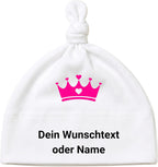 Baby mütze mit Namen Personalisiert babymütze – Knotenmütze für Neugeborene (0–9 Monate / 19 cm) aus Bio-Baumwolle| Geschenk zur Geburt | Für Mädchen & Jungen